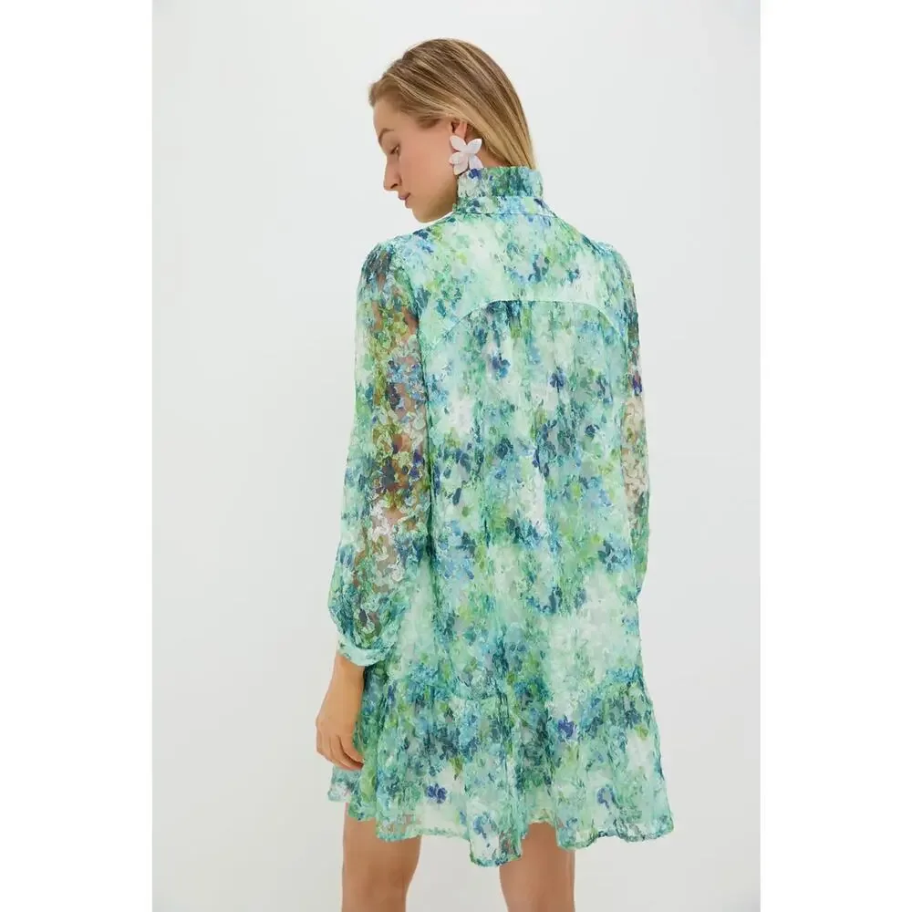 TUCKERNUCK Water Lilies Organza Palmerston Dress Size XS NWT Retail $228
